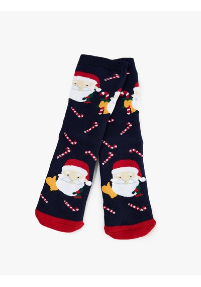 Koton Noel Baba Baskılı Soket Havlu Yılbaşı Çorabı Lacivert 7wak80410aa Koton Noel Baba Baskılı Soket Havlu Yılbaşı Çorabı Lacivert 7wak80410aa