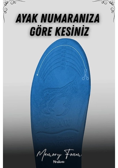 Sepet Pazarola 36-40 Numara Uyumlu Siyah Pro+ Special Classic Hafızalı Memory Foam Günlük Tabanlık - Kesilebilir & Konforlu