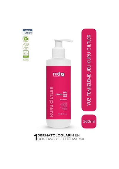 Tto X Yüz Temizleme Jeli Kuru Ciltler 200 Ml