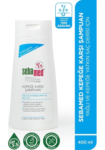 Sebamed Kepek Karşıtı Pirokton Olamin İçerikli Yağlanma Önleyici Etkili Şampuan 400 ML