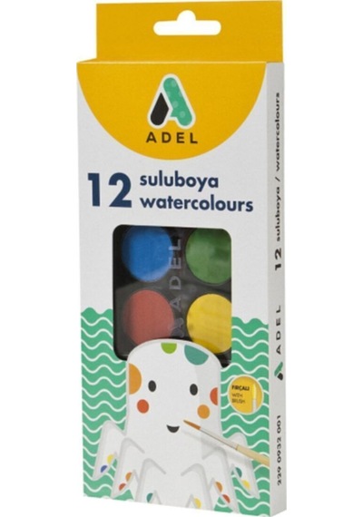 Kuru Boya Pastel Boya Sulu Boya 3'lü 12 Renk Boya Seti 12 Renk