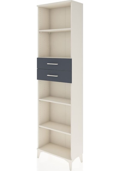 Arges Dolap 4 Raflı 2 Çekmeceli 60x30x221 Aytaşı-antrasit Aytası