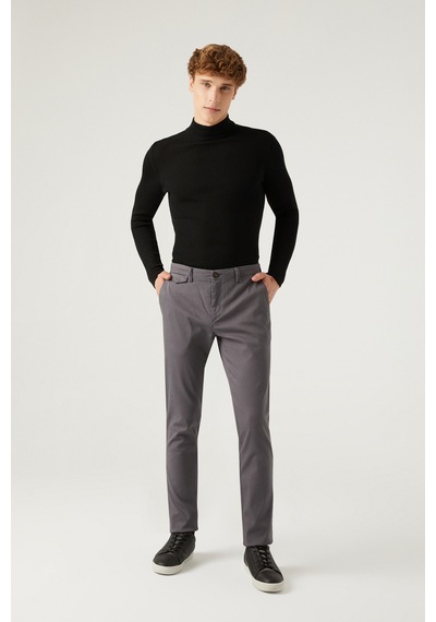 Twn Slim Fit Antrasit Armürlü Chino Pantolon 6ecc3s208232m