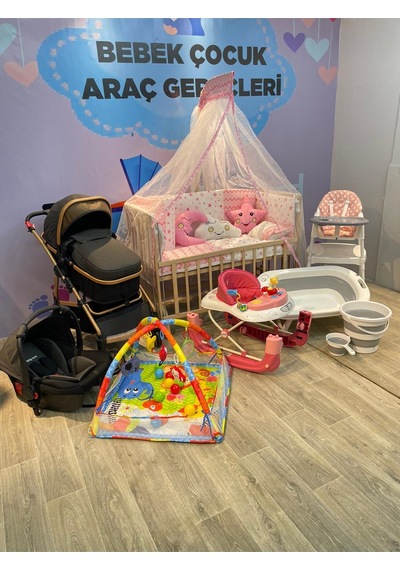 Lüx Yeni Doğan Çeyiz Seti Bebek Araba + Beşik + Yürüteç + Mama Sandalye + Banyo Seti + Oyun Halısı Pembe Pembe Lüx Yeni Doğan Çeyiz Seti Bebek Araba + Beşik + Yürüteç + Mama Sandalye + Banyo Seti + Oyun Halısı Pembe Pembe