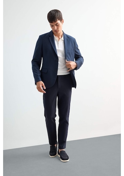 Defacto Tailored Regular Fit Kısa Paça Pantolon F1672ax25aunv64 Lacivert