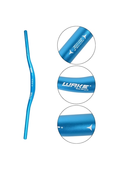 Wake Mavi Bisiklet Alümiyum Gidon+boğaz 780mm 31,8mm Bisiklet Direksiyon + Boğaz