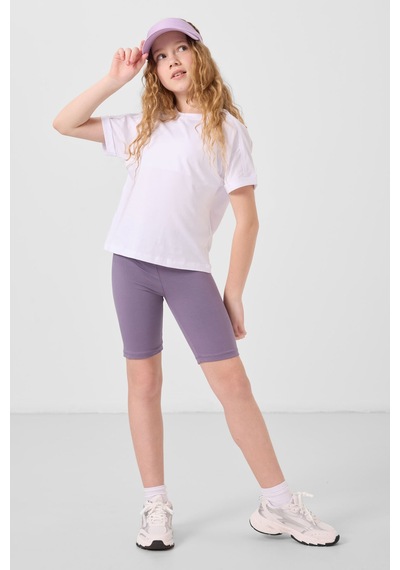 Tommylife Standart Fit Basic 3lü Paket Eflatun-gül Kurusu-koyu Gri Kız Çocuk Tayt - 75188 Koyu Gri-gül Kurusu-eflatun