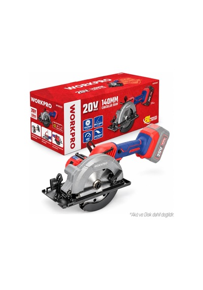Workpro Wp393003 20volt 140mm Kömürsüz Profesyonel Daire Testere Akü Dahil Değildir