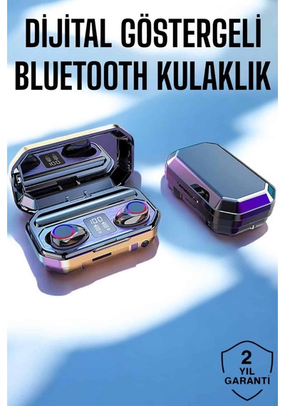 Dijital Göstergeli Bluetooth Bağlantılı Kulaklık Dokunmatik Kontrol Kulak Içi