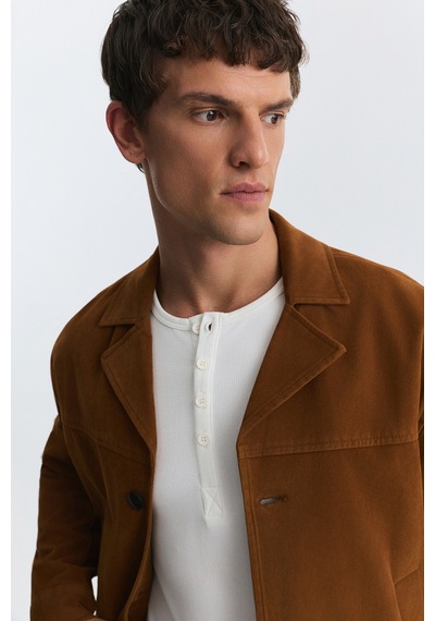 Antioch Crop Fit Suni Süet Ceket Camel