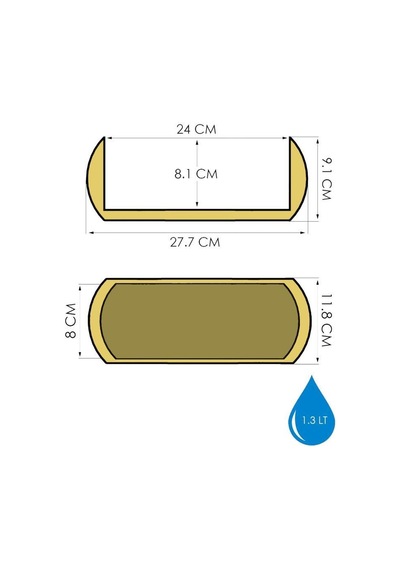 Omnipazar Krs-372 Dekoratif Plastik Mercan Uzun Saksı 1.3 Litre No 2 58013344