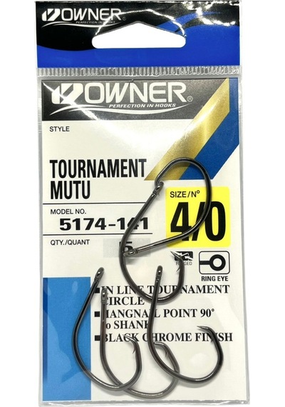 Owner 5174 Tournament Mutu Black Chrome İğne No : 4/0
