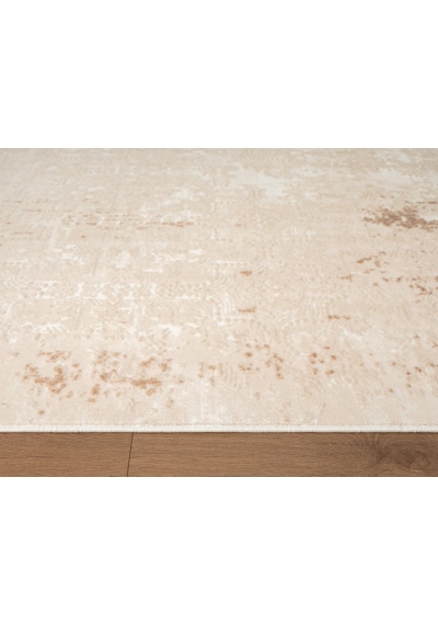 Look Classıc Lk006b Çerçeveli Bej Klasik Desen Akrilik Dokuma Taban Tozuaz Oturma Odası Halısı-1035 Bej