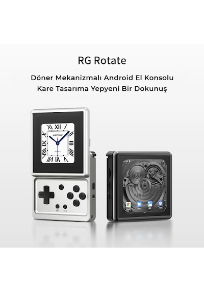 Rg Rotate Döner Ekranlı Android Retro El Oyun Konsolu Gümüş - 3.5 İnç 720x720 Dokunmatik Ips Ekran Alüminyum Metal Kasa Unisoc T618 8 Çekirdek 3 Gb Ram 32 Gb Ps2 Wıı 3ds Uyumlu Taşınabilir Oyun Cihazı Rg Rotate Döner Ekranlı Android Retro El Oyun Konsolu Gümüş - 3.5 İnç 720x720 Dokunmatik Ips Ekran Alüminyum Metal Kasa Unisoc T618 8 Çekirdek 3 Gb Ram 32 Gb Ps2 Wıı 3ds Uyumlu Taşınabilir Oyun Cihazı