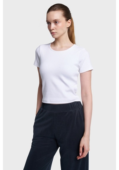 Lescon Kadın Kısa Kollu T-shirt 26y-2102 Beyaz