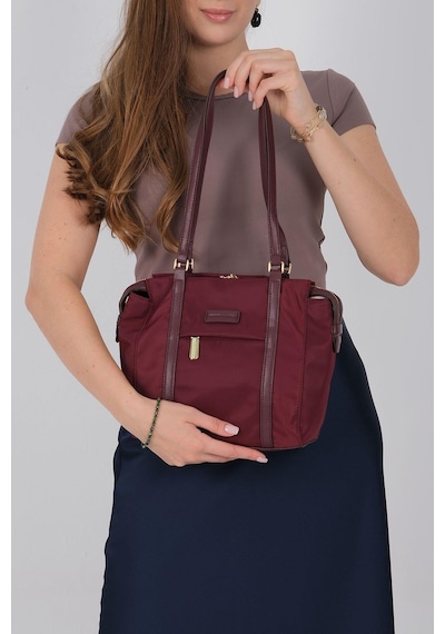 Silver Polo Sp1215 Kadın Omuz Çantası Saten Bordo-bordo