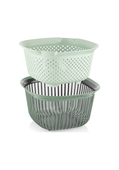 Qlüx İdeas Liny Süzgeçli Kase Yeşil 25cm 4000ml Çok Renkli