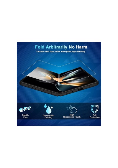 Samsung Galaxy Z Fold 3 Uyumlu Ön Arka 2in1 Ekran Ve Kasa Koruyucu Film Clearcrystal Şeffaf Fullbody Resimde Görünen