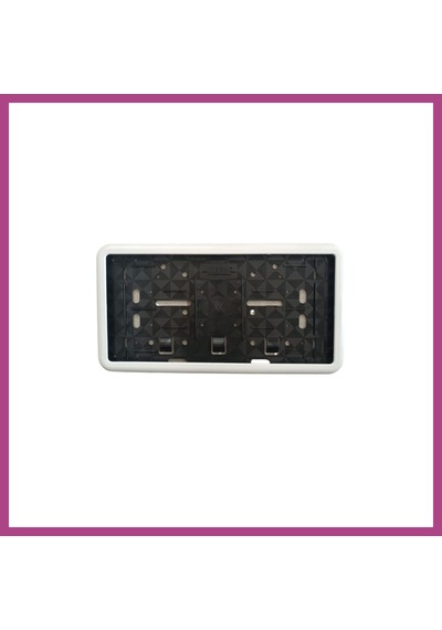 Gees Global Çerçeveli Dikdörtgen Plakalık Plaka Altlığı Beyaz 32x17cm 1 Adet Gbzs
