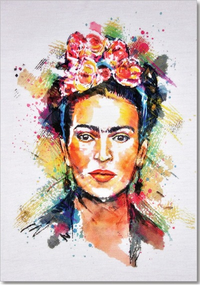 Cakasepetim Frida Kahlo Çiçek Taçlı Ahşap Mdf Tablo