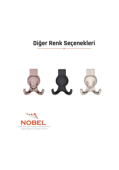 Solo Lüks Askı, Metal, Vestiyer Askı, 170 Gr, Dolap Askılık, Duvar Askılığı, Saten Vidalı