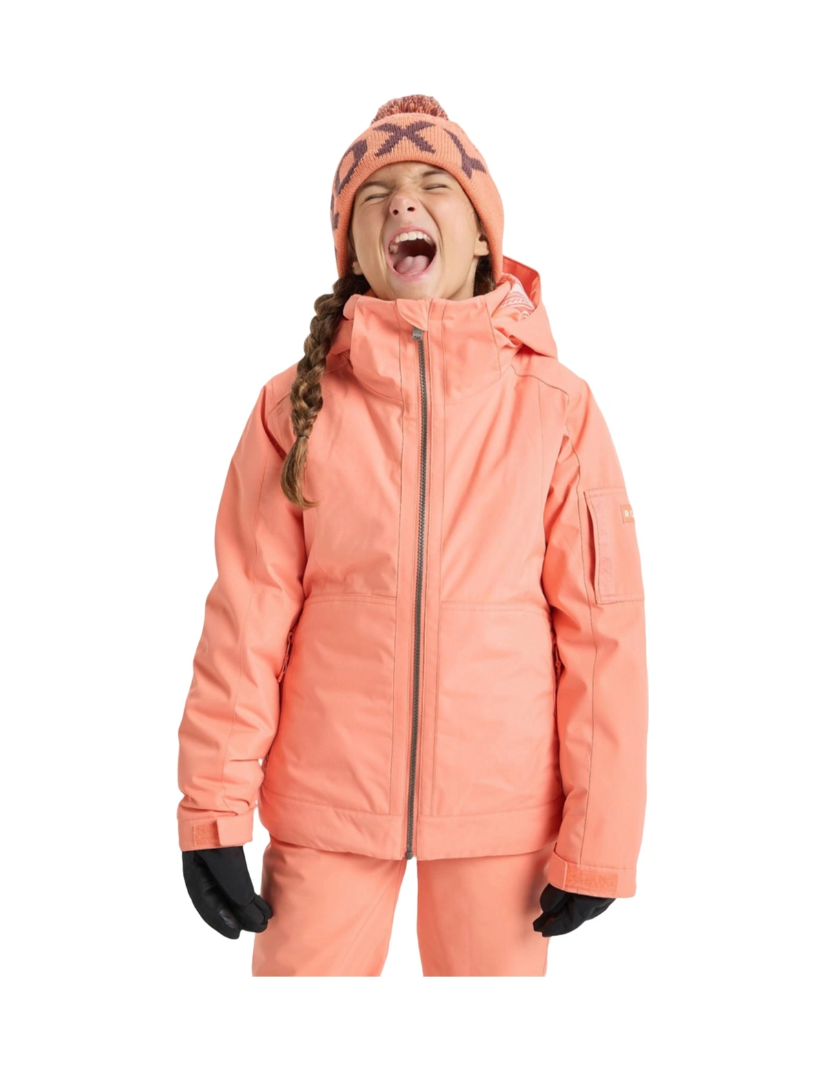 Roxy Roxy Meade Girl Jk Kız Çocuk Turuncu Snowboard Ceketi 6485 Mercan
