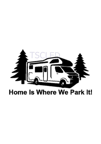 Karavan Ev Nerede Biz Park Su Geçirmez Araba-Sticker