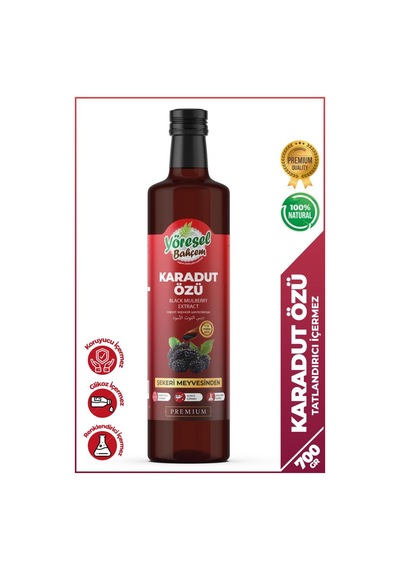 Yöresel Bahçem Karadut Özü 700 Ml