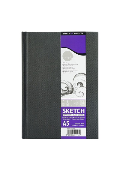 Daler-rowney Simply Medium Grain 100 G/m² Sert Kapak, A5 Eskiz Defteri, Yumuşak Beyaz, 54 Yaprak, Giriş Seviyesi Eskiz Defteri, Öğrenciler Ve Hobiler İçin İdeal Daler-rowney Simply Medium Grain 100 G/m² Sert Kapak, A5 Eskiz Defteri, Yumuşak Beyaz, 54 Yaprak, Giriş Seviyesi Eskiz Defteri, Öğrenciler Ve Hobiler İçin İdeal