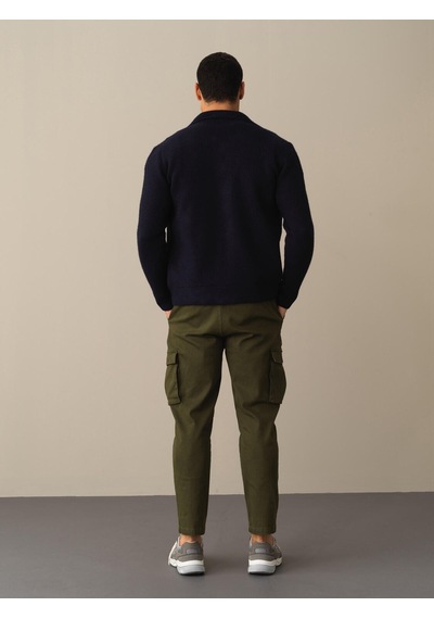 Xint Lacivert Regular Fit Polo Yaka Hırka 801716
