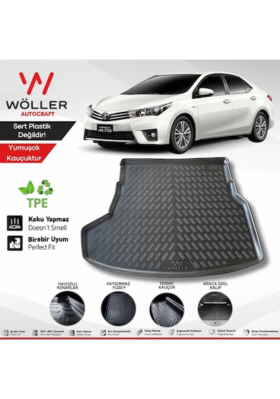 Toyota Corolla Bagaj Havuzu 2013 2018 Arası 3d Ultraflex Esnek