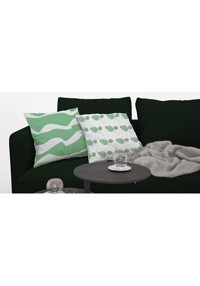 Kırlent Kılıfı 4lu Dijital Baskılı Leaves Desen Baskılı Renkli 40