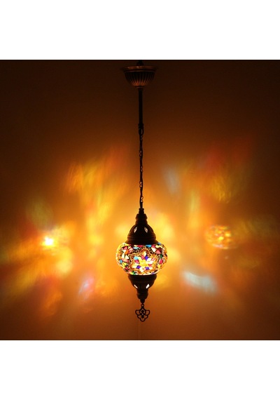 Dekoratif MOZAİK GECE LAMBASI AVİZE OTANTİK OSMANLI LAMBASI