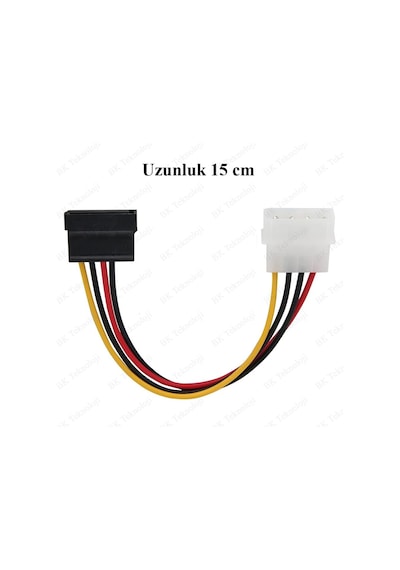 4 Pin Lp4 Molex Erkek To Sata Power Güç Kablosu