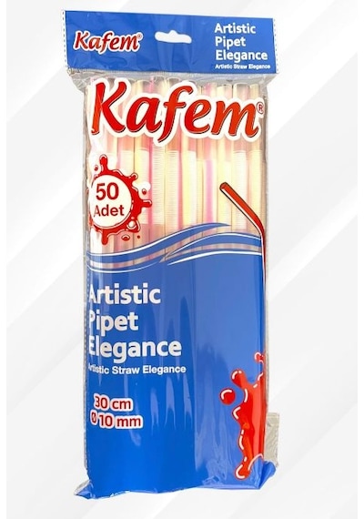 Kafem Artistik Pipet Elegance 30 CM Q10 MM 50'li