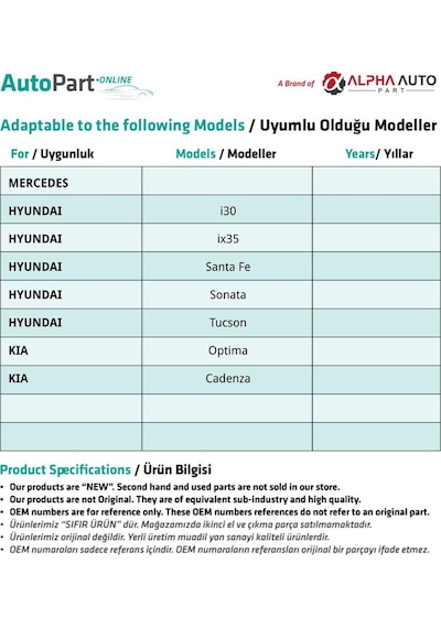 Hyundai İ30,ix35,santa Fe,sonata, Tucson İçin Sunroof Tamir Seti