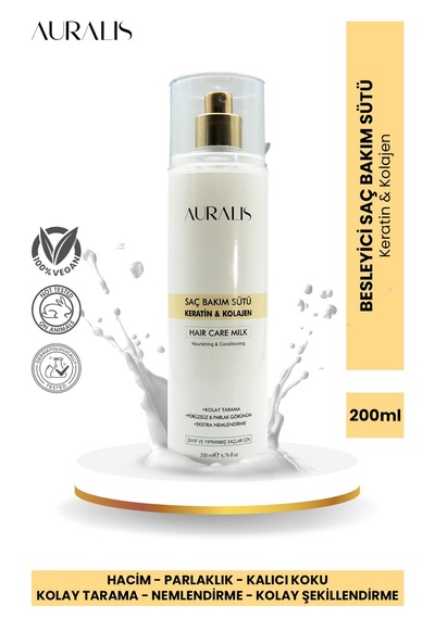 Auralis Keratin Ve Kolajen İçeren Besleyici Onarıcı Saç Bakım Sütü 200 Ml