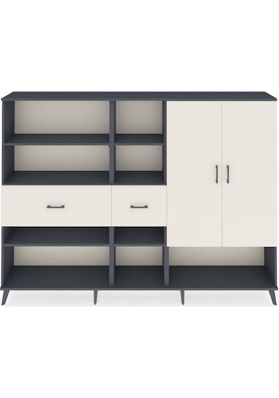 Arges Dolap 10 Raflı 2 Çekmeceli 2 Kapaklı 220x30x163 Antrasit-ay Antrasit-aytaşı Arges Dolap 10 Raflı 2 Çekmeceli 2 Kapaklı 220x30x163 Antrasit-ay Antrasit-aytaşı