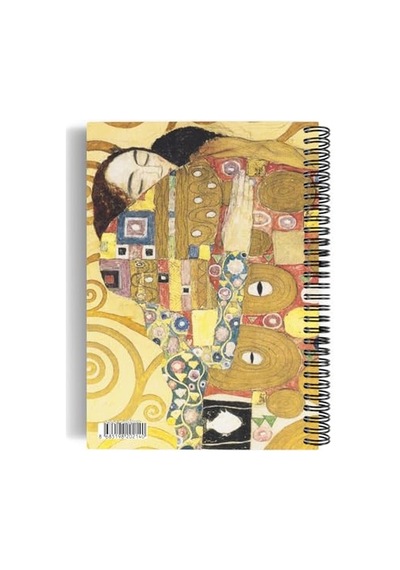 Gustav Klimt/the Embrace, 1905-09 / Spiralli Defter 14 / A5 / Çizgisiz / 100 Sayfa / Sanat