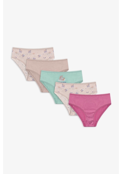 Penti Renkli Kız Çocuk Unicorn Dream Pamuklu 5'li Slip Külot Penti Renkli Kız Çocuk Unicorn Dream Pamuklu 5'li Slip Külot