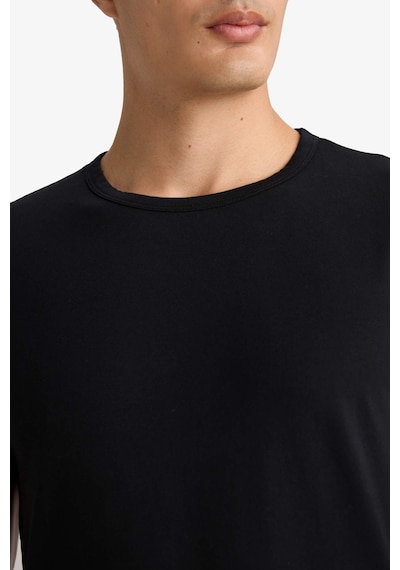 Defacto Slim Fit Dar Kesim Bisiklet Yaka Üst L4885az25aubk27 Siyah