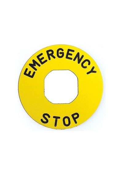 Emas Bet60p B Etiket Plastik-60 Mm Emergency Stop