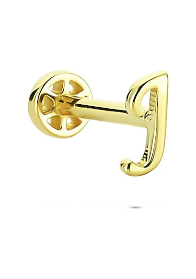 Glorria Altın J Harfi Tragus Piercing Çok Renkli