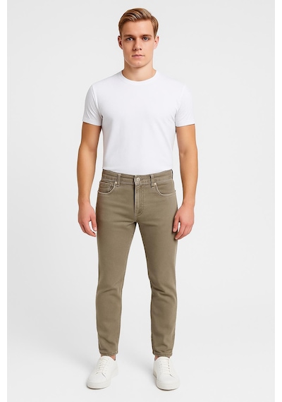 Erkek Slim Fit Dar Paça Esnek Likralı Denim Jeans Kot Pantolon - 7409 Sütlü Kahve Erkek Slim Fit Dar Paça Esnek Likralı Denim Jeans Kot Pantolon - 7409 Sütlü Kahve