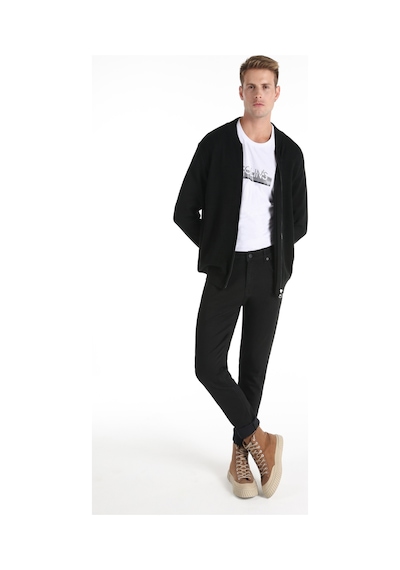 Colin's Colins Regular Fit Fermuarlı Triko Siyah Erkek Hırka Cl1064848 Siyah