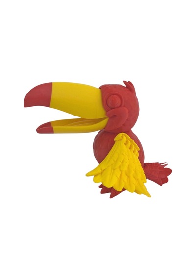 3d Hareketli Tukan Kuşu Figürlü Oyuncak - Sarı/kırmızı