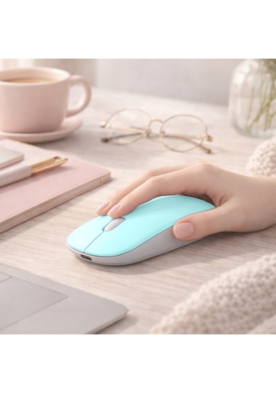 Apple Uyumlu MacBook iPad Bluetooth Şarjlı Mouse Usb Dongle Şarj Kablosu Dahil Sessiz İnce Ve Taşınabilir 13513