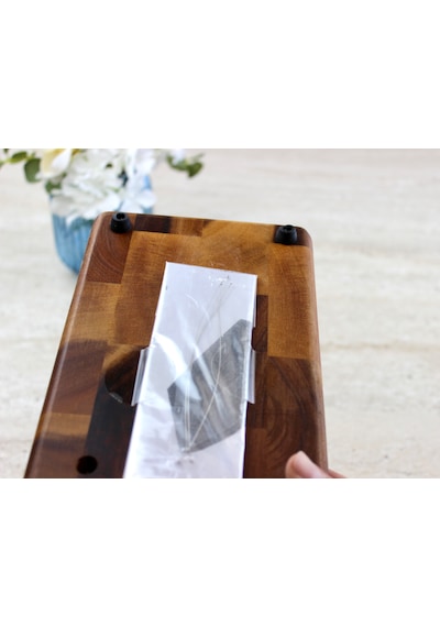 Doğal Akasya Ağacı Telli Peynir Kesme Tahtası Ve Sunum Tabağı 24x15 Cm Doğal Ahşap Rengi