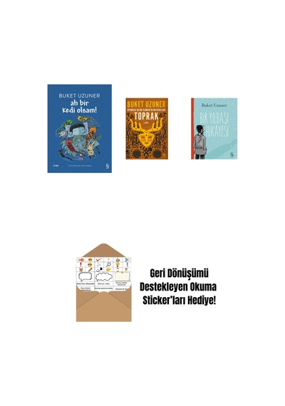 Ah Bir Kedi Olsam + Uyumsuz Defne Kaman'ın Maceraları - Toprak + Bir Yılbaşı Hikâyesi + Okuma Sticker'ları