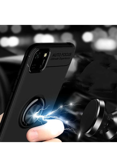 Huawei Y5P Kilif Yüzüklü Tam Korumali Silikon Kapak 442390708